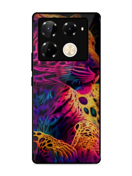 Leopard Art Glossy Metal Phone Cover for Infinix Note 40 Pro (5G) Zapvi