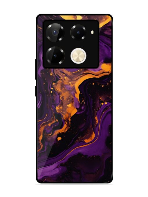 Painting Of A Purple Glossy Metal Phone Cover for Infinix Note 40 Pro (5G) Zapvi