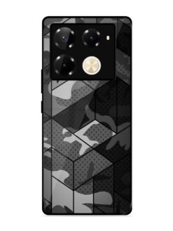 Hexagonal Pattern Glossy Metal Phone Cover for Infinix Note 40 Pro Plus (5G)