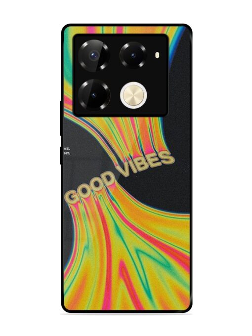 Good Vibes Glossy Metal Phone Cover for Infinix Note 40 Pro Plus (5G) Zapvi