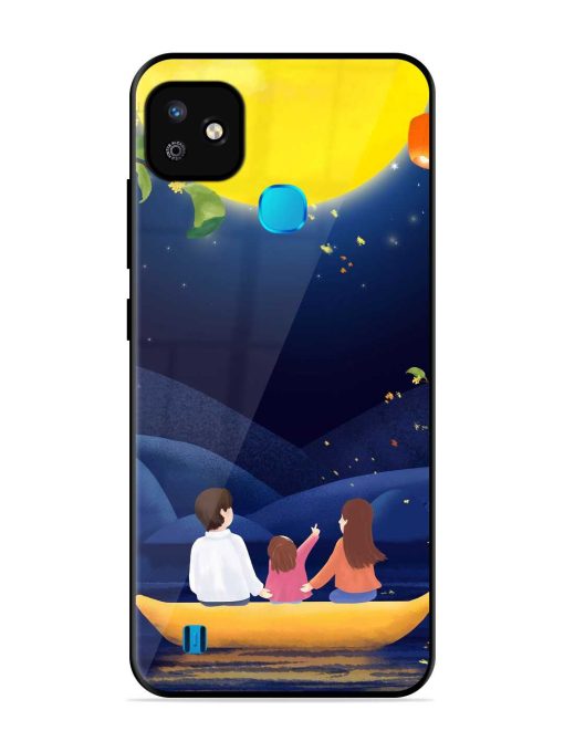 Happy Family And Beautiful View Glossy Metal Phone Cover for Infinix Smart Hd (2021) Zapvi