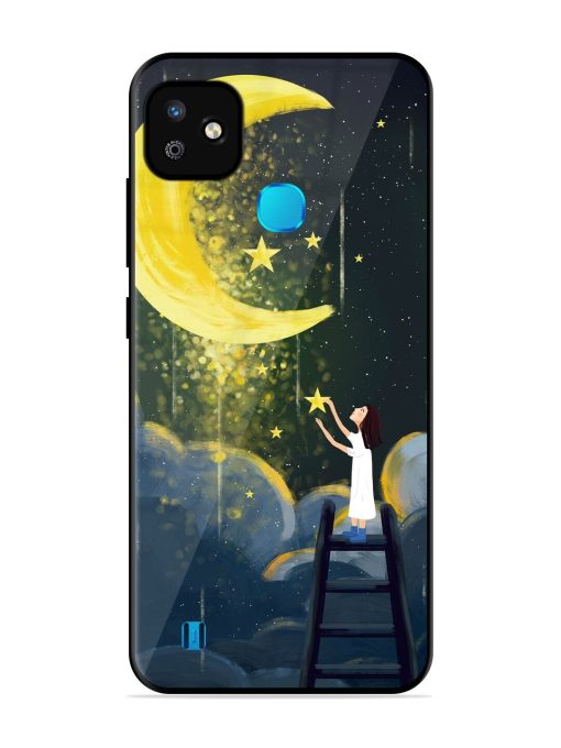 Moonlight Healing Night Illustration Glossy Metal TPU Phone Cover for Infinix Smart Hd (2021) Zapvi