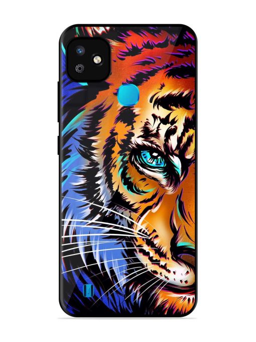 Colorful Lion Art Glossy Metal Phone Cover for Infinix Smart Hd (2021) Zapvi