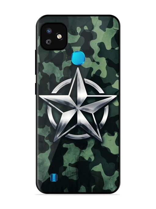 Indian Army Star Design Glossy Metal Phone Cover for Infinix Smart Hd (2021) Zapvi