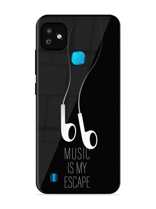 Music Is My Escape Glossy Metal Phone Cover for Infinix Smart Hd (2021) Zapvi