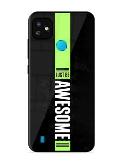 Just Be Awesome Glossy Metal Phone Cover for Infinix Smart Hd (2021)