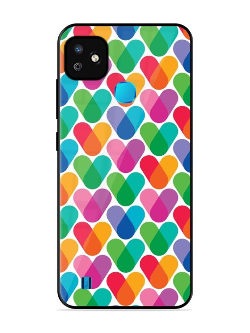 Overlapping Colors Colorful Glossy Metal TPU Phone Cover for Infinix Smart Hd (2021)