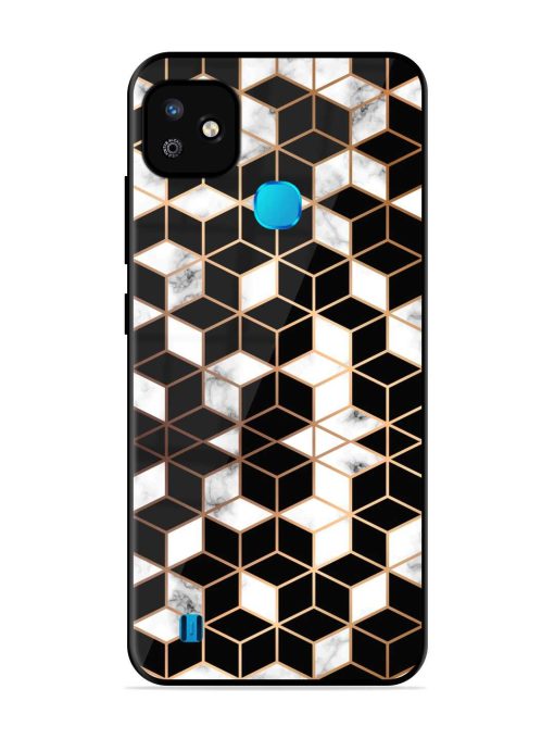 Vector Marble Texture Glossy Metal Phone Cover for Infinix Smart Hd (2021) Zapvi