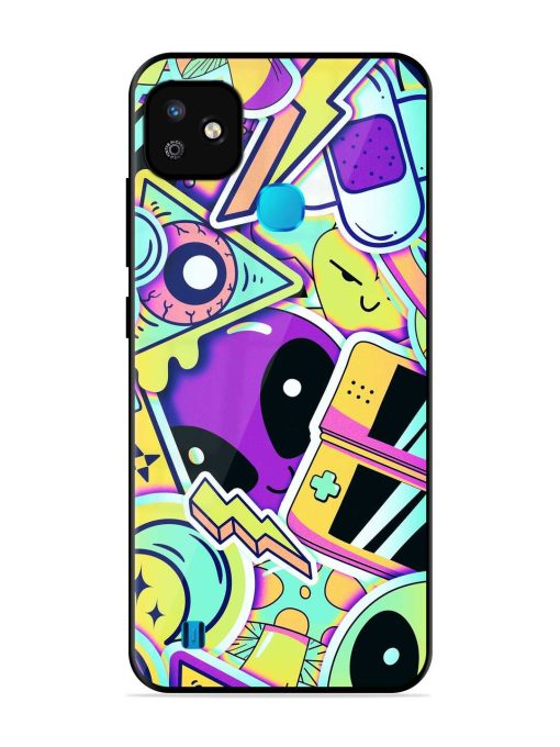 Scratch Art Glossy Metal Phone Cover for Infinix Smart Hd (2021)