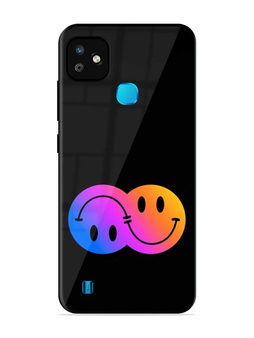 Gradient Smile Art Glossy Metal TPU Phone Cover for Infinix Smart Hd (2021) Zapvi