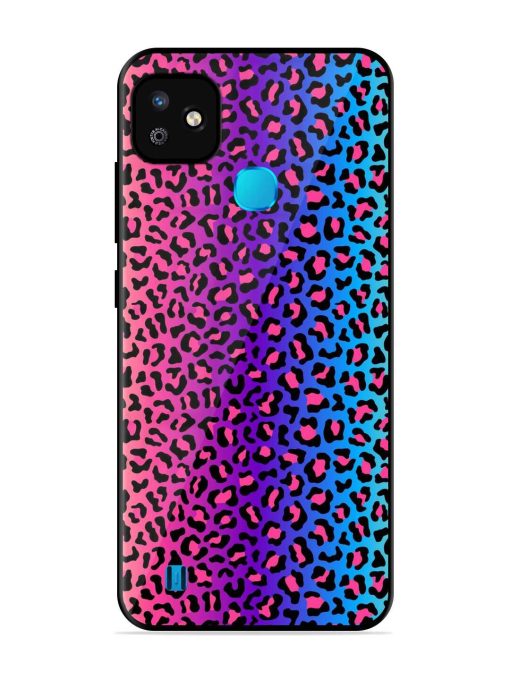 Colorful Leopard Seamless Glossy Metal Phone Cover for Infinix Smart Hd (2021)