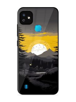 Sunset Vector Glossy Metal Phone Cover for Infinix Smart Hd (2021)