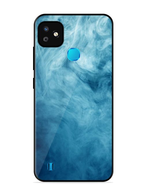 Blue Smoke Art Glossy Metal Phone Cover for Infinix Smart Hd (2021)