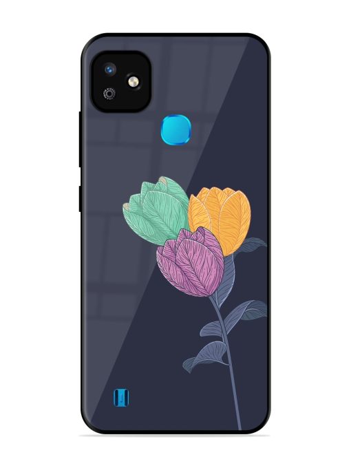 Flower Vector Glossy Metal Phone Cover for Infinix Smart Hd (2021)