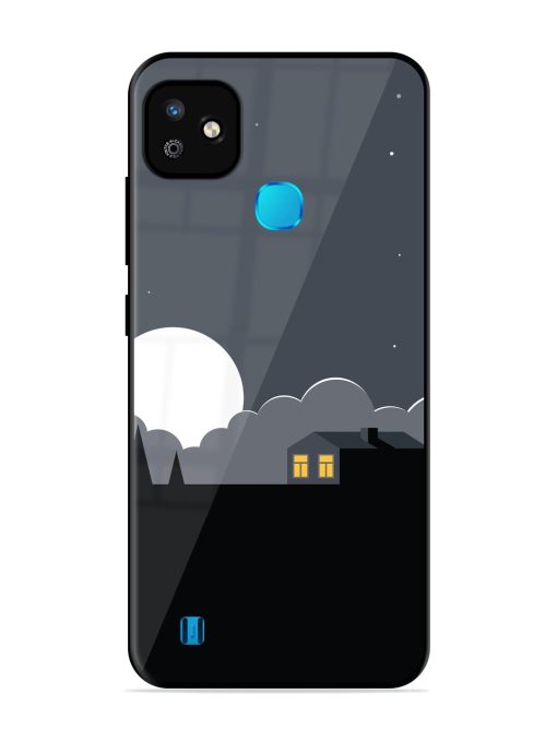 Full Moon Vector Art Glossy Metal Phone Cover for Infinix Smart Hd (2021) Zapvi