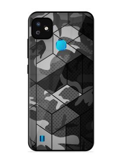 Hexagonal Pattern Glossy Metal Phone Cover for Infinix Smart Hd (2021)