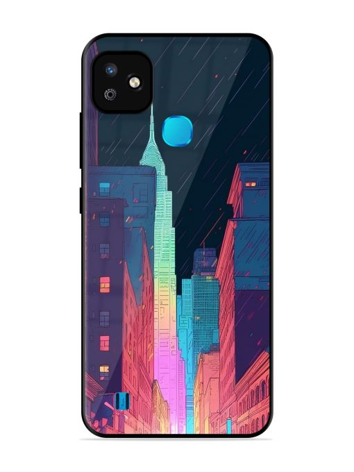 Minimal City Art Glossy Metal Phone Cover for Infinix Smart Hd (2021) Zapvi