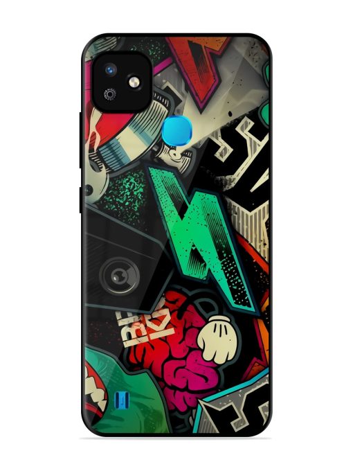 Graffiti Art Glossy Metal Phone Cover for Infinix Smart Hd (2021)