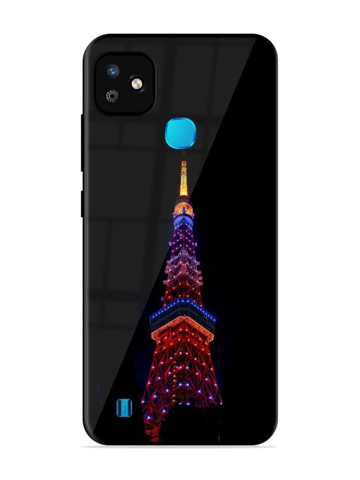 Eiffel Tower Night View Glossy Metal Phone Cover for Infinix Smart Hd (2021) Zapvi