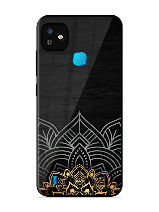 Decorative Golden Pattern Glossy Metal Phone Cover for Infinix Smart Hd (2021) Zapvi