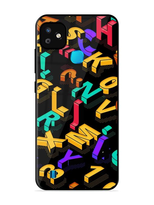 Seamless Pattern With Letters Glossy Metal Phone Cover for Infinix Smart Hd (2021) Zapvi