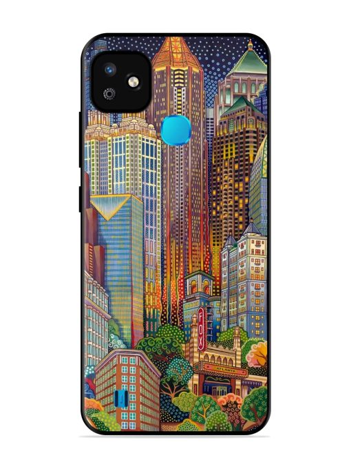 Cityscapes Art Glossy Metal Phone Cover for Infinix Smart Hd (2021) Zapvi