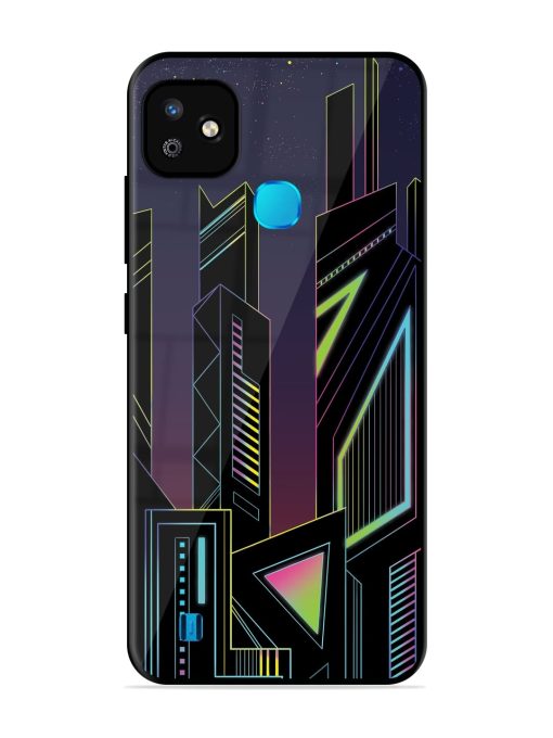 Neon Dreamscape Glossy Metal Phone Cover for Infinix Smart Hd (2021) Zapvi