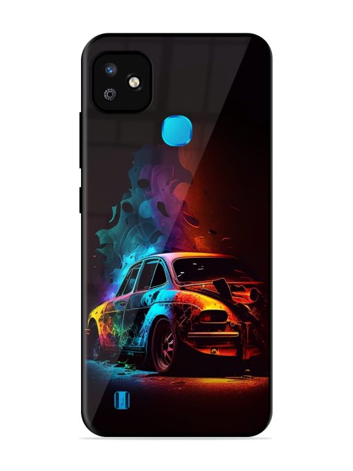 High Classic Car Art Glossy Metal Phone Cover for Infinix Smart Hd (2021)