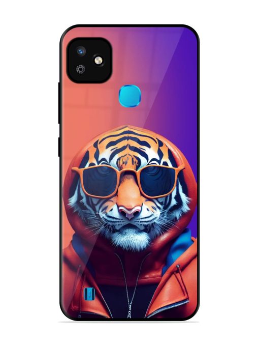 Tiger Animation Glossy Metal Phone Cover for Infinix Smart Hd (2021) Zapvi