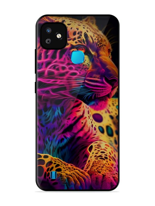 Leopard Art Glossy Metal Phone Cover for Infinix Smart Hd (2021) Zapvi