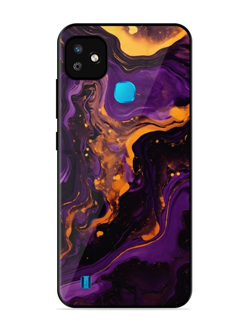 Painting Of A Purple Glossy Metal Phone Cover for Infinix Smart Hd (2021) Zapvi