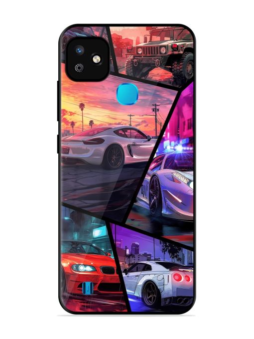 Ride In Pixels Glossy Metal Phone Cover for Infinix Smart Hd (2021)