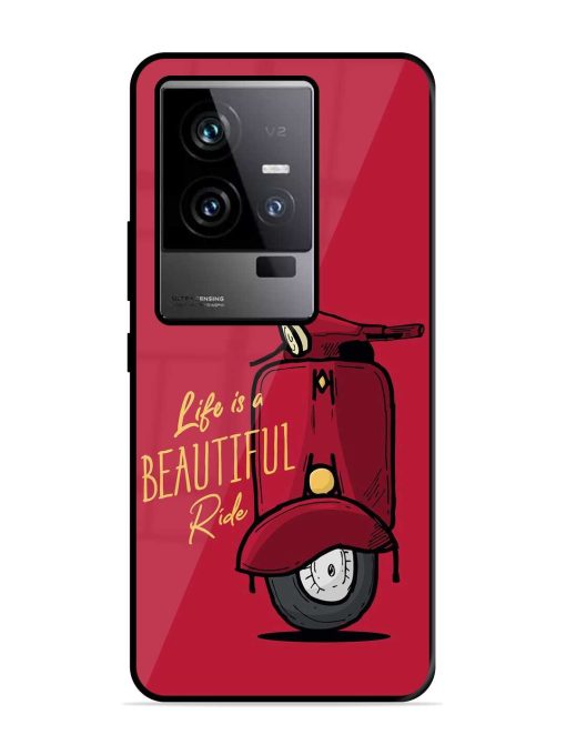 Life Is Beautiful Rides Glossy Metal Phone Cover for Iqoo 11 (5G) Zapvi