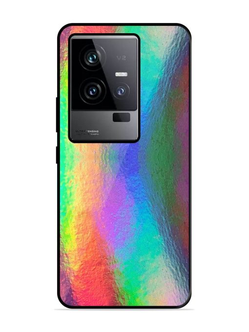 Colorful Holographic Background Glossy Metal TPU Phone Cover for Iqoo 11 (5G) Zapvi