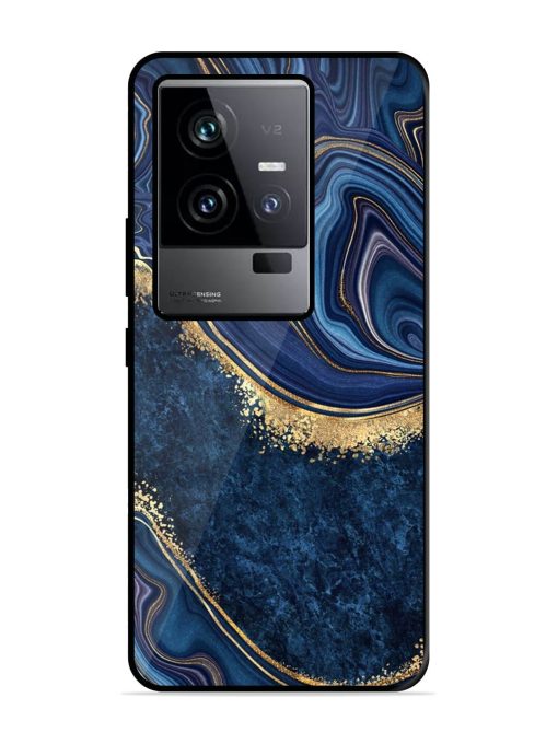 Abstract Background Blue Glossy Metal TPU Phone Cover for Iqoo 11 (5G) Zapvi