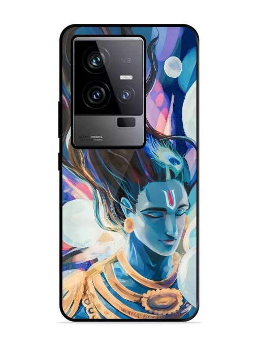 Bhagwan Sri Krishna Glossy Metal Phone Cover for Iqoo 11 (5G) Zapvi