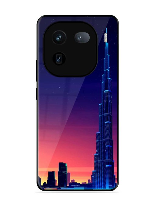 Burj Khalifa Abstract Glossy Metal Phone Cover for Iqoo 12 (5G) Zapvi