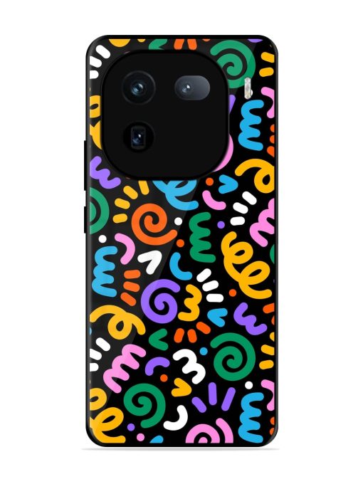 Colorful Seamless Vector Glossy Metal Phone Cover for Iqoo 12 (5G)