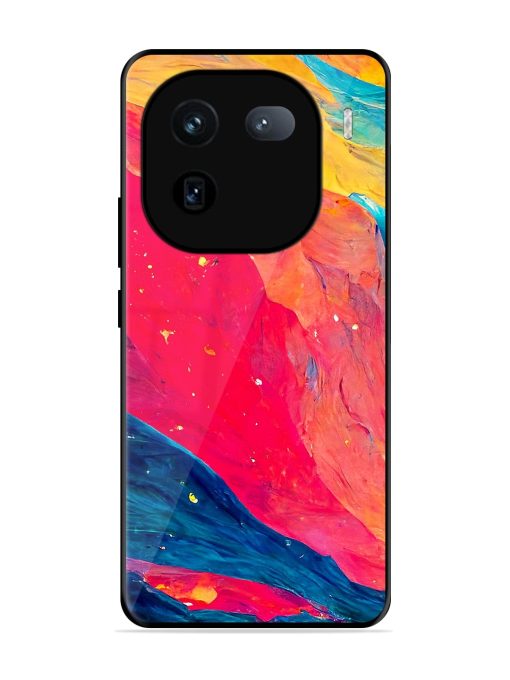 Starry Night Glossy Metal Phone Cover for Iqoo 12 (5G) Zapvi