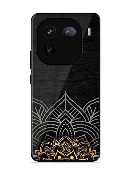 Decorative Golden Pattern Glossy Metal Phone Cover for Iqoo 12 (5G) Zapvi