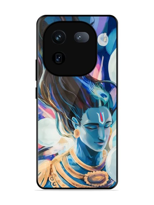 Bhagwan Sri Krishna Glossy Metal Phone Cover for Iqoo 12 (5G) Zapvi