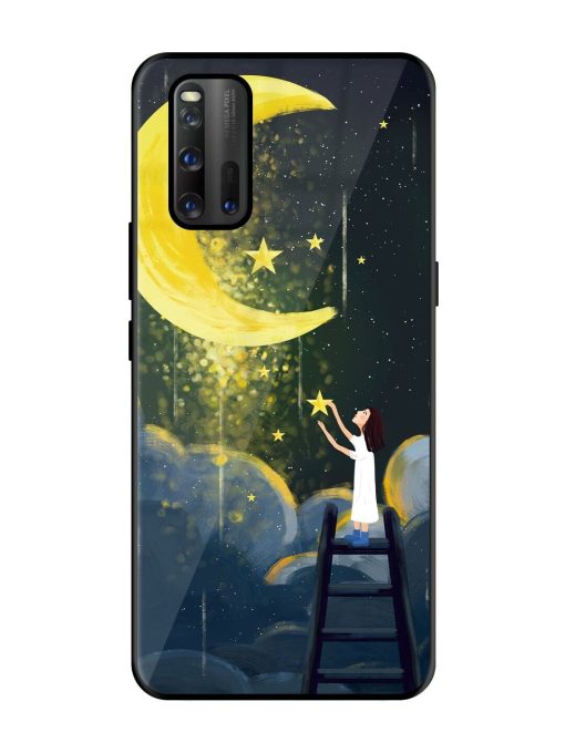 Moonlight Healing Night Illustration Glossy Metal TPU Phone Cover for Iqoo 3 Zapvi