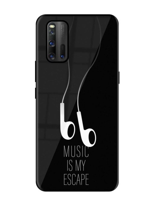 Music Is My Escape Glossy Metal Phone Cover for Iqoo 3 Zapvi