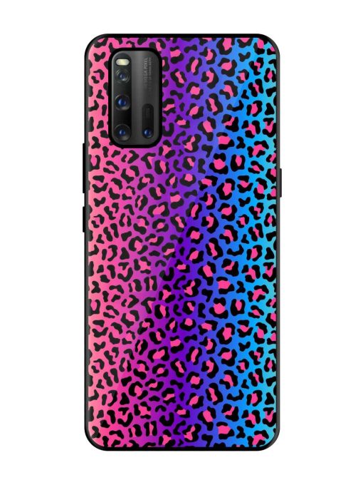 Colorful Leopard Seamless Glossy Metal Phone Cover for Iqoo 3 Zapvi