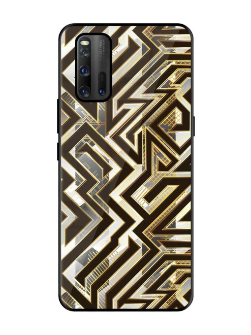 Technology Geometric Seamless Glossy Metal Phone Cover for Iqoo 3 Zapvi