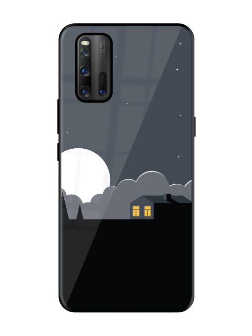 Full Moon Vector Art Glossy Metal Phone Cover for Iqoo 3