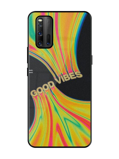 Good Vibes Glossy Metal Phone Cover for Iqoo 3 Zapvi