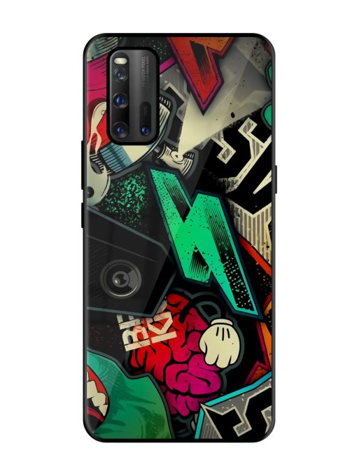 Graffiti Art Glossy Metal Phone Cover for Iqoo 3 Zapvi