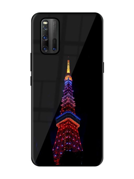 Eiffel Tower Night View Glossy Metal Phone Cover for Iqoo 3 Zapvi