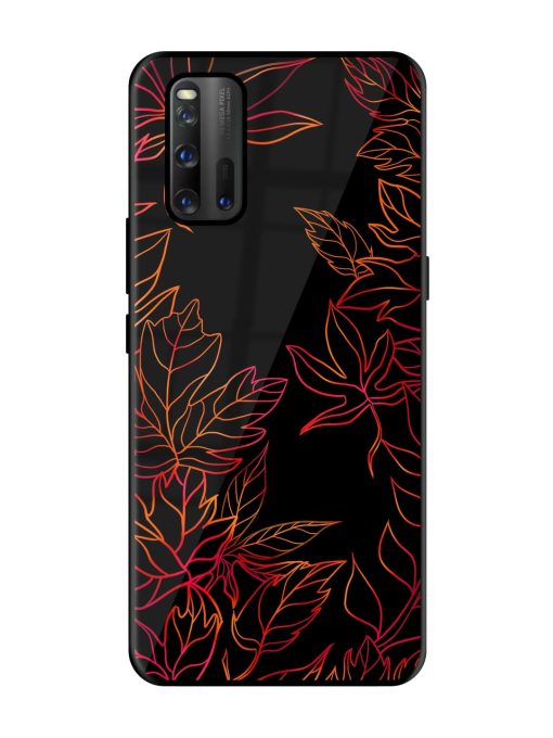 Red Floral Pattern Glossy Metal Phone Cover for Iqoo 3 Zapvi